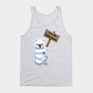 Save our polar bears sticker Tank Top